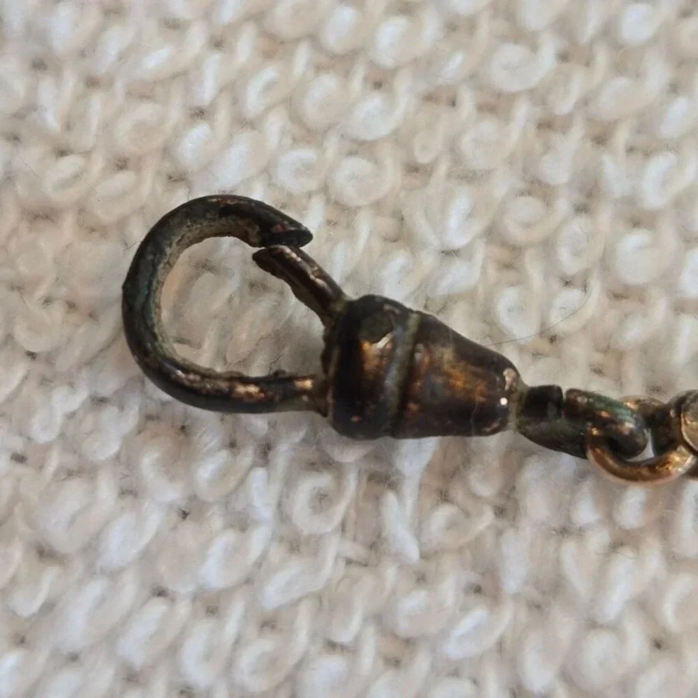 Antique 14k Landin 1925 Pocket Watch Chain Curb Chain link